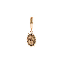 Charm Goldplated Earring Sun Moon Oval