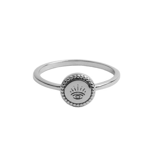 Magique Silverplated Ring Coin Eye 