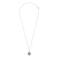 Charm Silverplated Necklace Peony Square