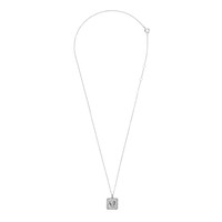 Charm Silverplated Necklace Panter Square
