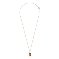 Charm Goldplated Ketting Zon Maan Ovaal