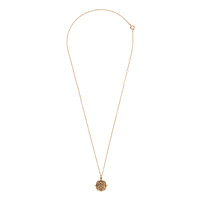 Charm Goldplated Necklace Peony Square