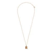 Charm Goldplated Necklace Moon Stars Square