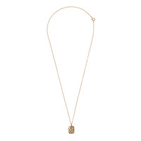 Charm Goldplated Ketting Maan Sterren Rechthoek