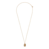 Charm Goldplated Necklace Moon Stars Rectangle