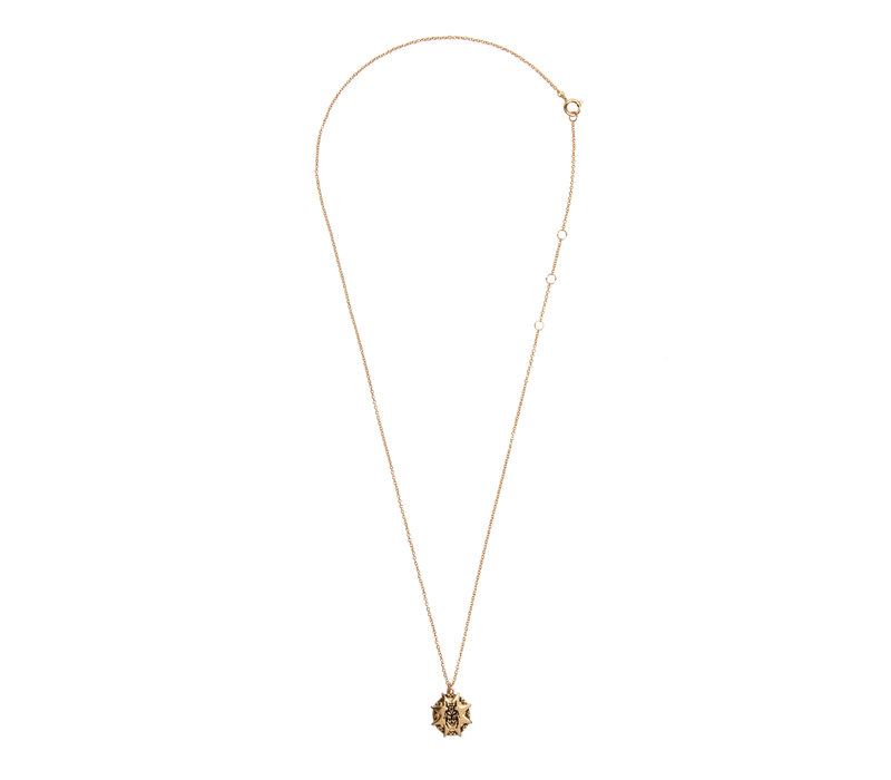Charm Goldplated Necklace Beatle Starry Circle