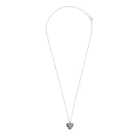 Charm Silverplated Necklace Diamond Heart