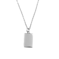 Souvenir Silverplated Ketting Rechthoek