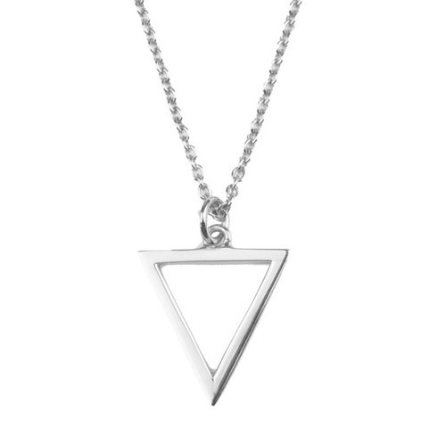 Souvenir Silverplated Necklace Open Triangle 