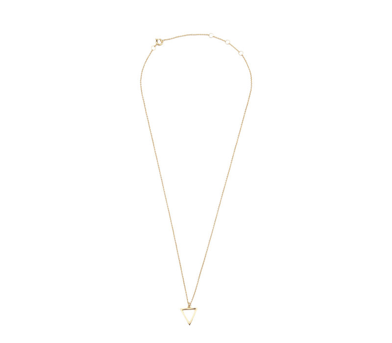 Souvenir Goldplated Ketting Open Driehoek