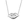 All the Luck in the World Souvenir Silverplated Necklace Lips