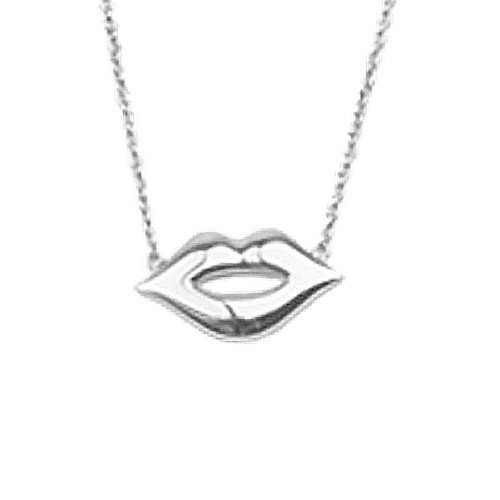Souvenir Silverplated Necklace Lips 