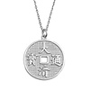 All the Luck in the World East Silverplated Ketting Geluksmunt