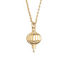 East Goldplated Necklace Lantern