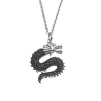 East Silverplated Necklace Big Dragon