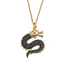 All the Luck in the World East Goldplated Necklace Big Dragon