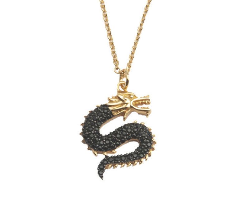 East Goldplated Necklace Big Dragon