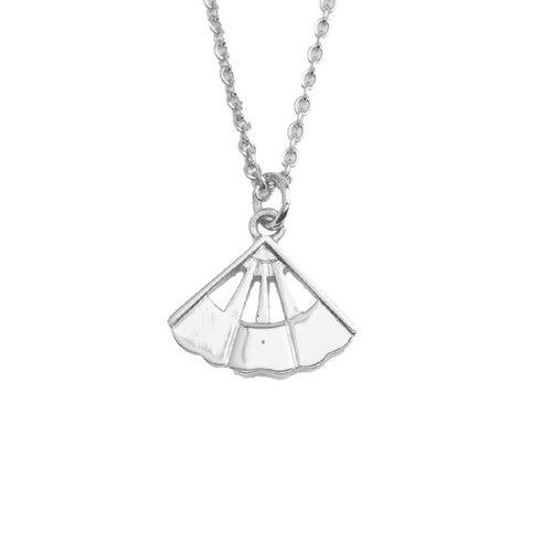 East Silverplated Necklace Fan 