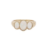 Chérie Goldplated Ring Oval White
