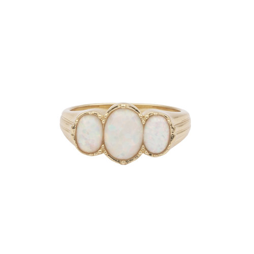 Chérie Goldplated Ring Oval Wit 