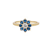 All the Luck in the World Chérie Goldplated Ring Bloem Blauw transparant