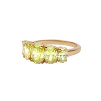 Chérie Goldplated Ring Ovals Lime