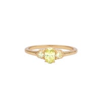 Chérie Goldplated Ring Oval klein Lime