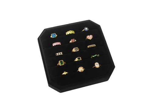 All the Luck in the World Fluweel ring display box Zwart