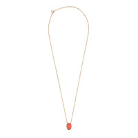 Amour Goldplated Ketting Zegel Oval Oranje