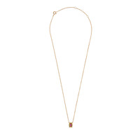 Amour Goldplated Necklace Rectangle Flower Pink Green