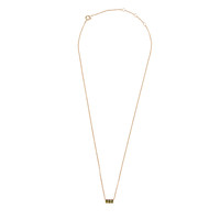 Amour Goldplated Ketting Rechthoek Klein Groen