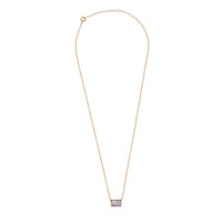 Amour Goldplated Necklace Rectangle Marble Lilac
