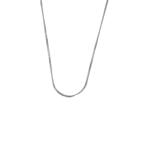 Essentials Silverplated Ketting Platte Schakel 