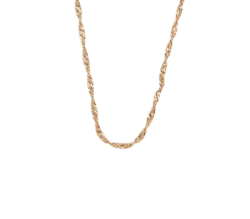 Essentials Goldplated Ketting Gedraaid