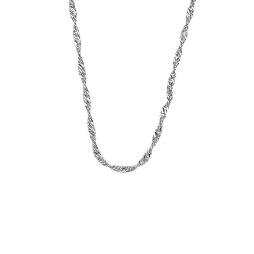 Essentials Silverplated Ketting Gedraaid 