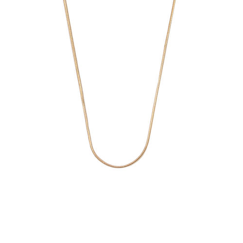 Essentials Goldplated Necklace Round Snake 