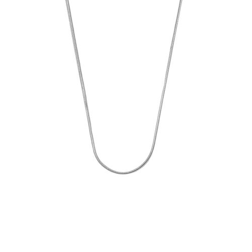 Essentials Silverplated Necklace Round Snake 