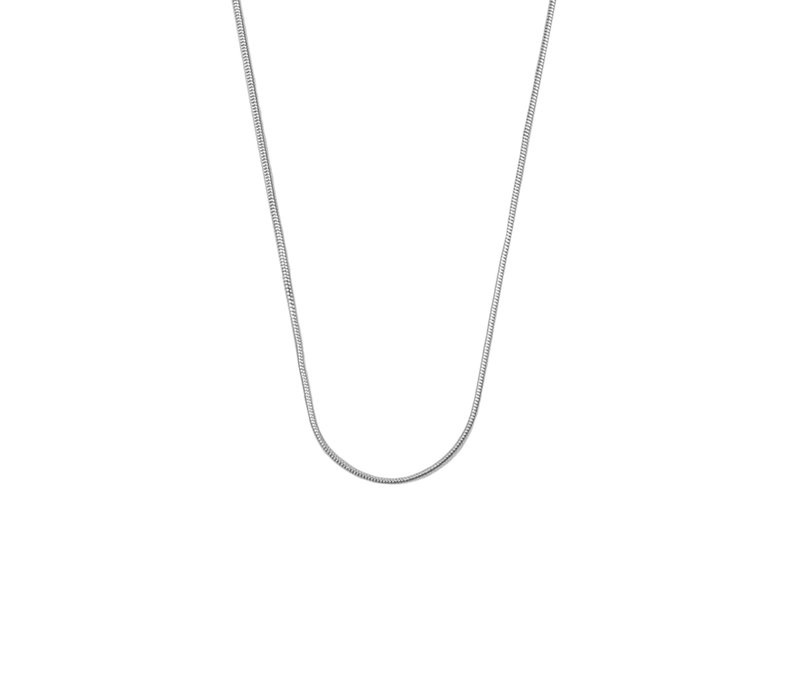 Essentials Silverplated Ketting Ronde Slangen