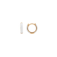 Bloom Goldplated Earring White