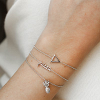 Urban Silverplated Armband Pizza