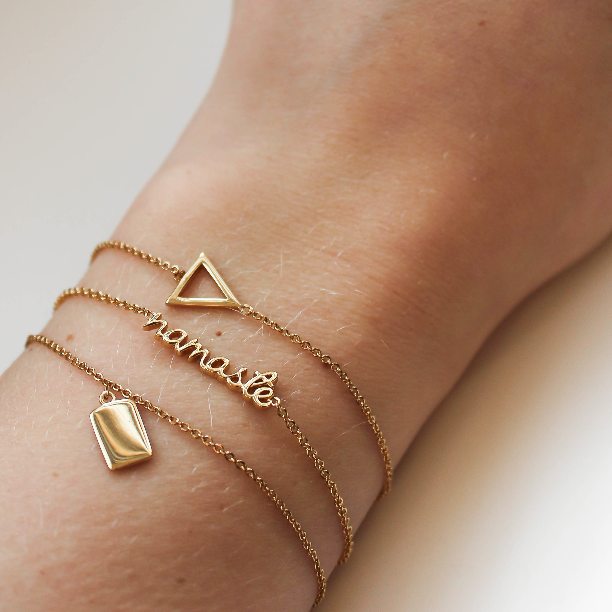 Triangle bracelet, women bracelet with silver Triangle charm, minimalist  geometric jewelry, black cord, birthday gift for her,black bracelet – Shani  & Adi Jewelry