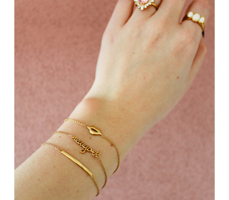 Souvenir Goldplated Armband Staaf