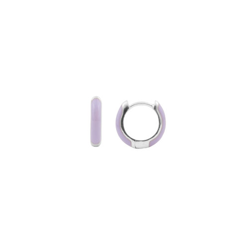 Bloom Silverplated Earring Purple 