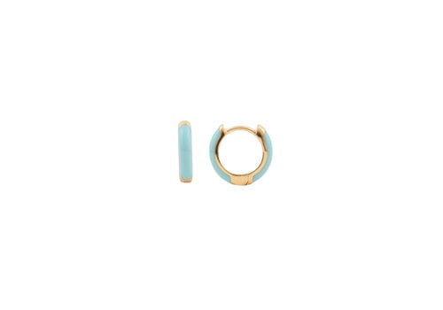 All the Luck in the World Bloom Goldplated Earring Light Blue