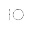 Essentials Silverplated Hoop Huggie Plain Big