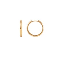 Essentials Goldplated Hoop Huggie Egaal Medium