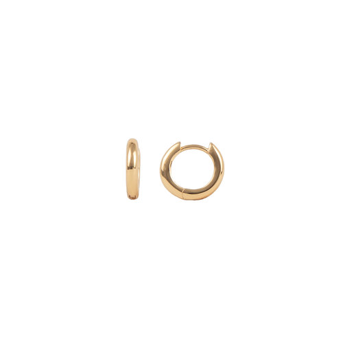 Essentials Goldplated Hoop Huggie Plain Extra Small 