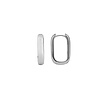 Essentials Silverplated Hoop Huggie Oval Plain