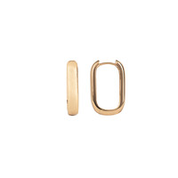 Essentials Goldplated Hoop Huggie Oval Plain