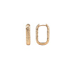 Essentials Goldplated Hoop Huggie Oval Antique